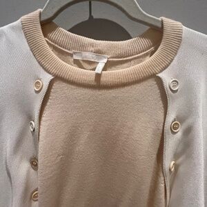 Chloe caped and button detailed top